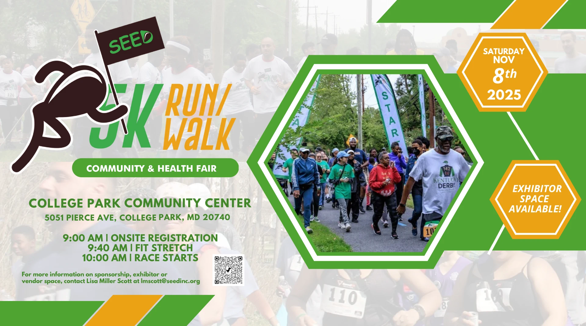 Nov 8th 5K Run and Walk Event Poster