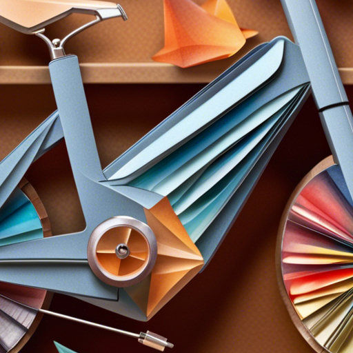 vélo électrique origami bleu gris