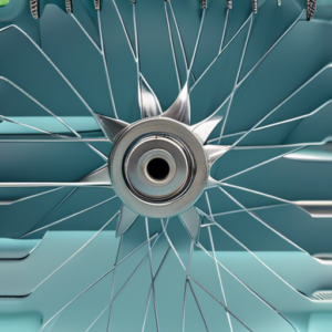 zoom roue vélo moyeux intégrées