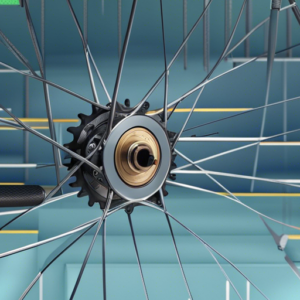 zoom roue vélo moyeux intégrées gris