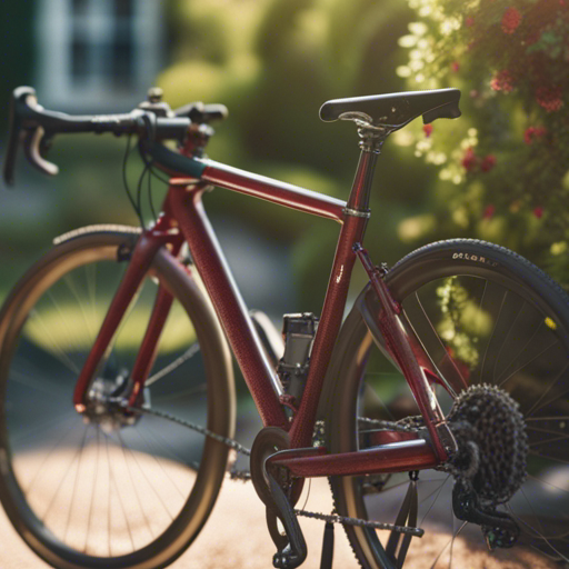 burgundy red electric gravel bike