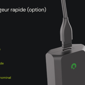 Chargeur rapide: 6A, 36V, trois fois plus rapide.