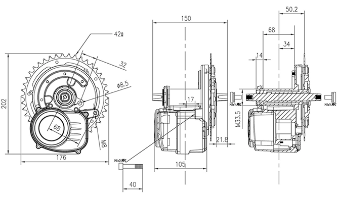 Schéma technique d'un moteur.