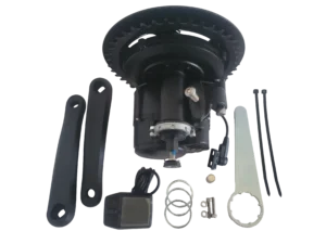 Kit moteur électrique pour vélo avec accessoires.